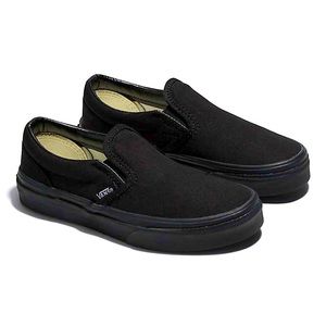 Boys all black slip-on Vans | size 13.5